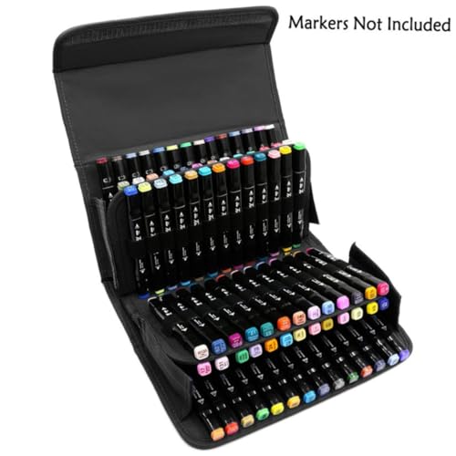 Tofficu 80 tragbarer Koffer Marker-Tragetasche Marker-Reisetasche Supplies Organizer Marker Storage Bag Make-up-Organizer-Tasche Aufbewahrungsbeutel Aufbewahrungstasche flüssig Kasten von Tofficu