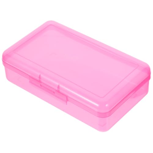 Tofficu Bleistiftbehälter Kosmetikpinsel-Box Aufbewahrung Von Buntstiftboxen Stiftebox Aus Kunststoff Stiftvitrine Stift-Organizer Schulbedarf Stiftbox Plastik Mäppchen Reisen Schmuck Rosa von Tofficu