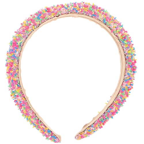 Tofficu Elastische Stirnbänder Mit Strassperlen Stirnbänder Für Frauen Schmuck-Haarbänder Für Haaraccessoires 6. 29X5. 50X1. 38 Zoll Rosa von Tofficu