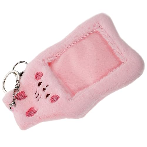Tofficu Entzückendes Kartenetui Mit Katzen-plüschmotiv Ausweishalter Und Clip Für Den Täglichen Gebrauch von Tofficu