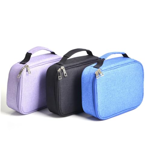 Tofficu Federmäppchen mit Fächern Großer Kapazität Tragbares Mäppchen für Buntstifte und Stifte Organizer mit Reißverschluss für Kunst Schule und Büro Leicht und Handlich Schwarz von Tofficu