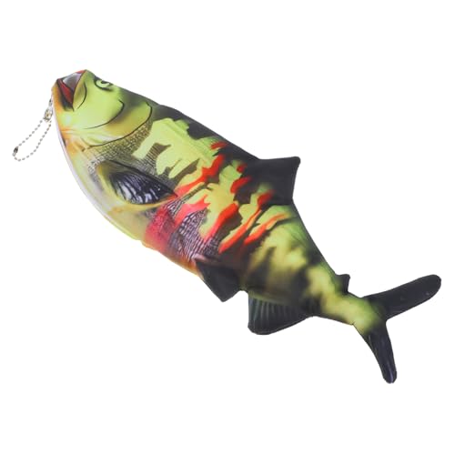 Tofficu Federmäppchen Fischform Reißverschluss Realistisches Fisch Stiftetasche Kosmetiktasche Originelle Geldbörse Für Schulbedarf Make-up Teenager von Tofficu