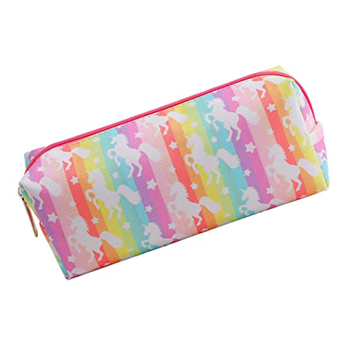 Tofficu Großes Federmäppchen Mit Einhorn Muster Für Kinder Tragbare Stift Tasche Reißverschluss Design Bleistift Aufbewahrungstasche Für Schule Und Reisen von Tofficu