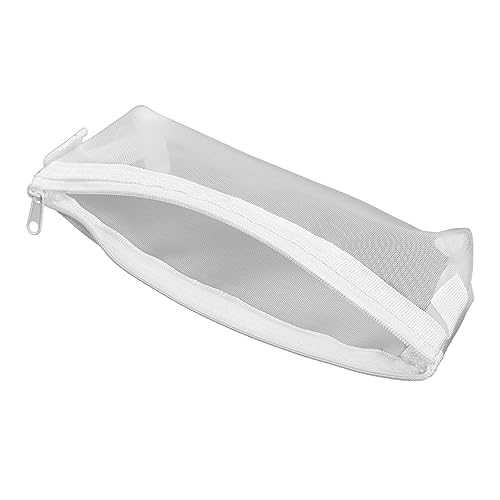 Tofficu Große Leichte Federtasche mit Reißverschluss Transparenter Reißfester Mesh Stiftemappe für Schule und Büro Vielseitige Stift und Schreibwarenaufbewahrung Waschbar Langlebig von Tofficu