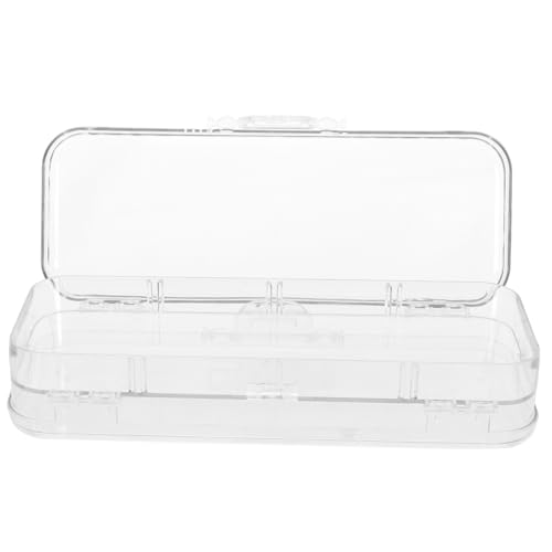 Tofficu Große Transparente Federmappe mit Doppelter Aufteilung Leichter Stiftehalter Praktische Schreibwaren Aufbewahrungsbox für Schüler Tragbarer Stifte Organizer mit Sicherem Deckel von Tofficu