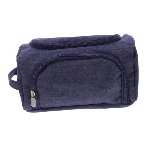 Tofficu Großes Fassungsvermögen Federmäppchen mit Glattem Reißverschluss und Strapazierfähigem Material Geräumiges Stifteköcher mit Fächern für Schüler Studenten und Erwachsene Blau von Tofficu