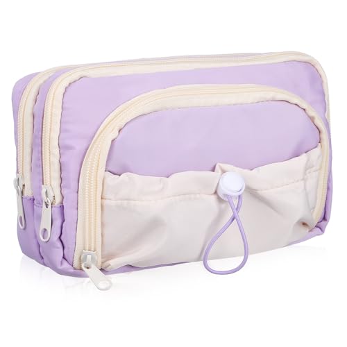 Tofficu Großes Federmäppchen Stiftetasche Mit Reißverschluss Vielseitiger Organizer Für Schreibwaren Und Kosmetik Modernes Design Für Schule Büro Und Zuhause Leicht Und Tragbar von Tofficu