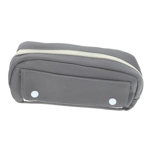 Tofficu Großes Federmäppchen für Mädchen mit Klappe und Druckknopf Polyester Stifttasche mit Reißverschluss Vielseitiges Mäppchen für Schule Büro Geräumiger Stifteorganizer und von Tofficu