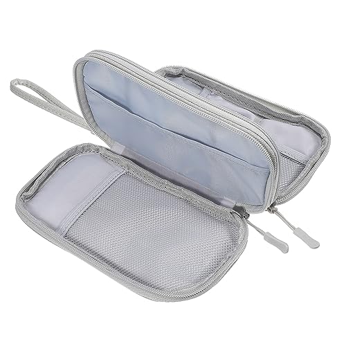 Tofficu Kabel Organizer Tasche Für Reisen Elektronik Organizer Für USB Kabel Tragbare Zubehörtasche Outdoor Zubehör Pu Material Langlebig Und Leicht von Tofficu