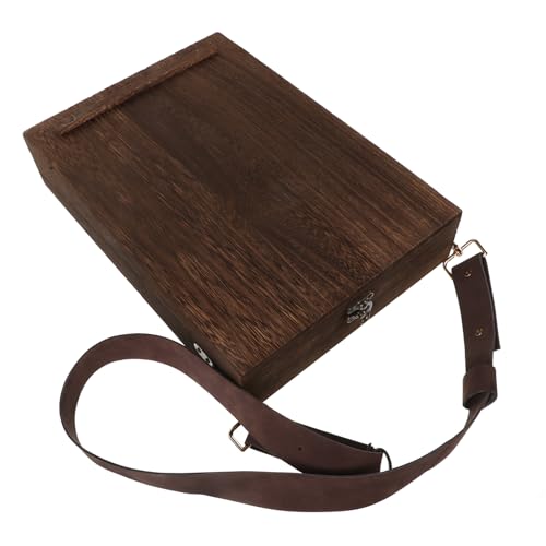 Tofficu Kasten Messenger-Holzkiste Protokoll Ring Versiegelung Spielzeugaufbewahrung Bote bastelbedarf Stiftebox schreibwaren Organizer Kawaii federmäppchen Künstlertasche Maltisch Coffee von Tofficu