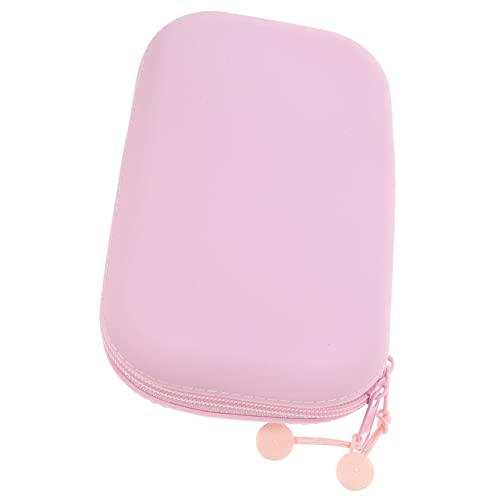 Tofficu Kosmetik-aufbewahrung Tasche Schminktasche Klein Farbstift-Organizer Beutel Für Make-up-Pinsel Travel Makeup Bag Kulturbeutel Mäppchen Rosa Kieselgel Mädchen Aufbewahrungstasche von Tofficu