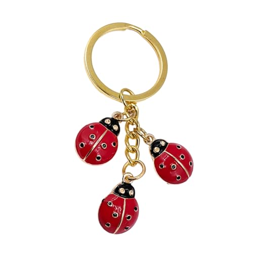 Tofficu Kreativer Marienkäfer Schlüsselanhänger Damen Leichtgewichtiger Metall Schlüsselring Taschenanhänger Charm für Auto und Handtaschen Kompakt und Tragbar von Tofficu