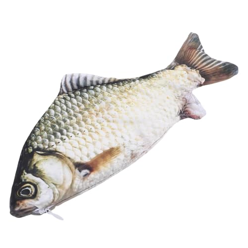 Tofficu Kreatives Federmäppchen in Fischform Realistische Nachbildung Praktisches Stiftetui mit Großem Fassungsvermögen Multifunktionale Schmink und Reisesetui Leicht zu Reinigen für von Tofficu