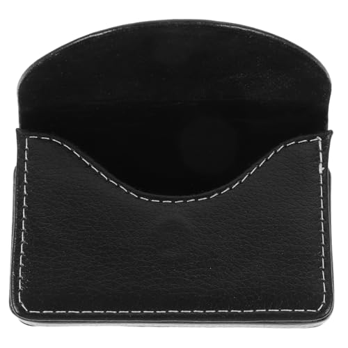 Tofficu Leder Visitenkartenetui Business Kartenhalter Leicht und Langlebig Praktisch für Reise und Alltag Schlankes Kartenetui Schwarz Sicher und Tragbar von Tofficu