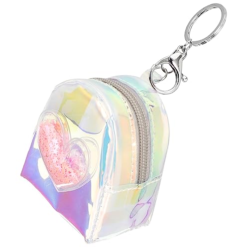 Tofficu Mini Schlüsselbund Geldbörse mit Kopfhörerspeicher wasserdichte Farbenfrohe Kreditkartenaufbewahrung Stylischer Abnehmbarer Schlüsselring für Damen Herren von Tofficu