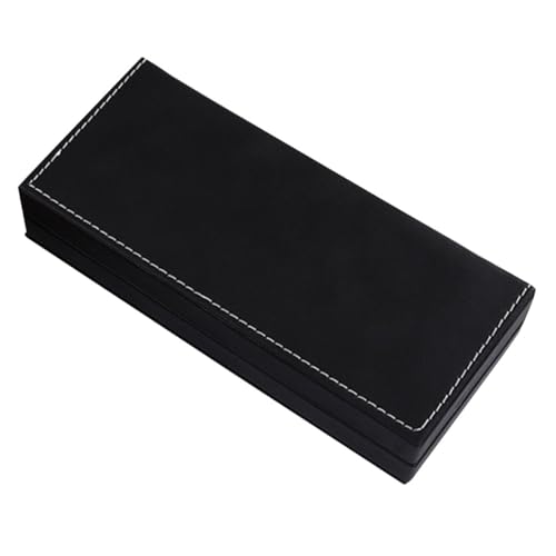 Tofficu PU Stiftebox mit Deckel Kleine Multifunktionale Aufbewahrungsbox für Kugelschreiber und Füller Langlebige Geschenkbox aus Hochwertigem PU Material für Büro und Schule Schwarz von Tofficu