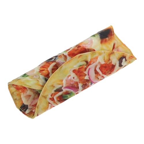 Tofficu Pizza-federmäppchen Käse Schreibwaren Canvas -bleistiftfall Stift Organizer -Tasche Netter Bleistifthalter Netter Bleistiftbeutel Pizzastifthalter Leinwandbeutel Segeltuch von Tofficu