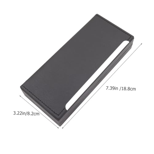 Tofficu Praktisches Pen Organizer Case Schwarz Multi funktional Pen Box Hochwertige Stiftebox Geschäftlich Kompakt Geschenkbox für Kugelschreiber Büro Schule von Tofficu