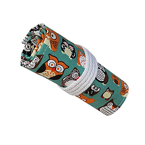 Tofficu Rollen Mäppchen Bleistiftbeutel Aus Segeltuch Pen Roll up Fall Grosse Kapazität Organizer-Taschen Für Die Reise Schüler Bettwäsche Aus Baumwolle Volksbrauch Stift Vorhang von Tofficu