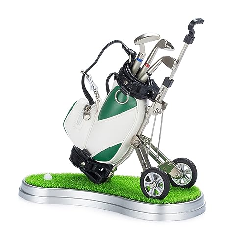 Tofficu Satz Stifte tolles Andenken Golffigur Herrengolf schreibtischdeko Schreibtisch Dekoration Geschenke für Männer Füller Stiftbehälter Souvenirs Stifthalter Golfclubs Mäppchen Büro von Tofficu