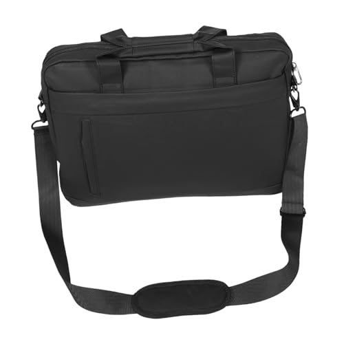 Tofficu Schwarze Laptoptasche mit Gepolstertem Innenfutter Stoßfest Leichte Schultertasche für Business und Reisen Computertragetasche mit Großem Fassungsvermögen für Büro und Alltag von Tofficu