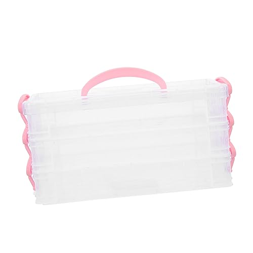 Tofficu Stapelbare Große Transparente Stiftebox mit Deckel Abnehmbare Fächer Multifunktionale Aufbewahrungsbox für Schule Büro und Künstlerbedarf für Stifte Pinsel Zubehör von Tofficu