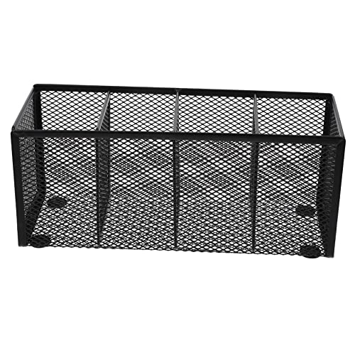 Tofficu Stifthalter Aus Schmiedeeisen Mit Vier Gittern Stifthalter Für Den Schreibtisch Desktop-Organizer Desktop-stifthalter Make-up-pinselbecher Stift-Organizer Büro Getränkehalter Netz von Tofficu