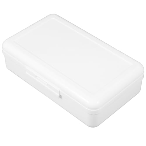 Tofficu Transparente Plastik Federmappe mit Großem Fassungsvermögen Stabiler Kunststoff Stiftebox mit Praktischem Deckel für Schule Büro und Künstlerbedarf von Tofficu