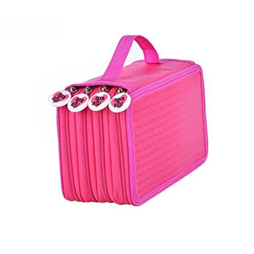 Tofficu Buntstifte-Etui 72 Fächer Federmäppchen rosa Stift-Organizer mehrschichtiges Federmäppchen Jungenanzüge Schwarz Stifttasche mit 72 Fächern Buntstifteetui 72 niedlich Bleistift Kind von Tofficu