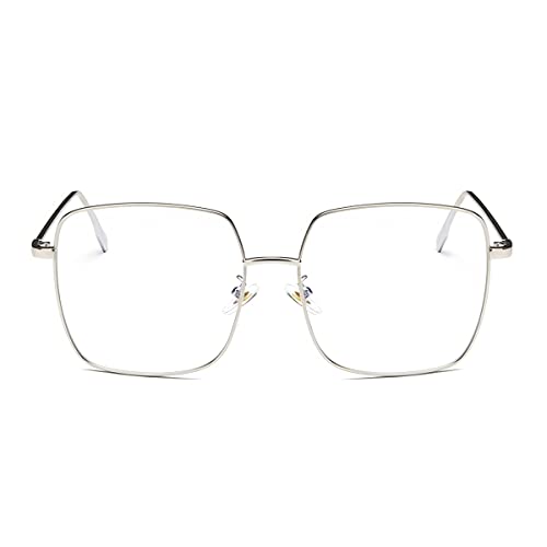 Anti Blaulicht Brille Rechteckig Vintage Metall Unisex Transparente Linsen Blaulichtfilter Für Computer/Smartphones/Tablets von Tofox