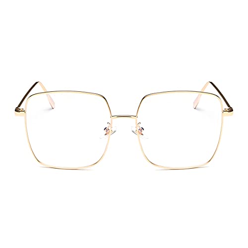 Anti Blaulicht Brille Rechteckig Vintage Metall Unisex Transparente Linsen Blaulichtfilter Für Computer/Smartphones/Tablets von Tofox