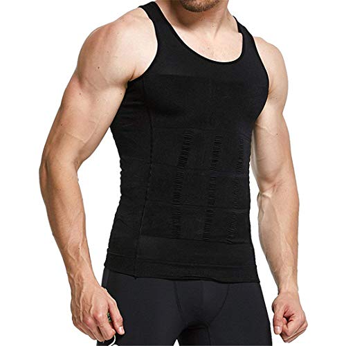 Tofox Unterhemd Herren verstecken Mann Kompression Shirt Weste Männer Shapewear Flatten Ganze Abdomen von Tofox