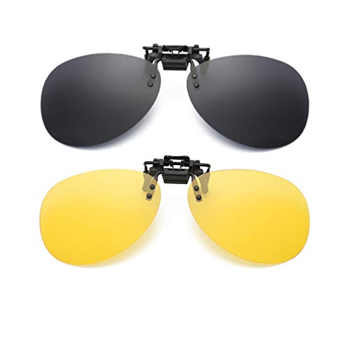 Tofox Brille Clip,Clip Auf Sonnenbrillen Herren/Damen Uv400 Aufklappbare Polarisiert Bequem Sicher Passform Brillen Angeln,Freiluftaktivitäten von Tofox