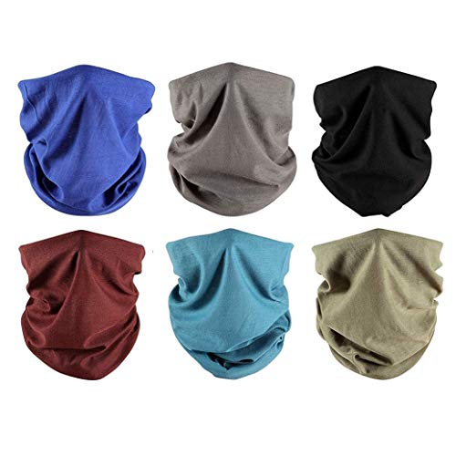 Tofox Nahtlose Bandanas, Damen Herren Elastische Halstuch Nahtlose Sturmhaube Sturmmaske Schlauchtuch UV Residenz für Yoga Laufen Wandern Radfahren Motorradfahren von Tofox