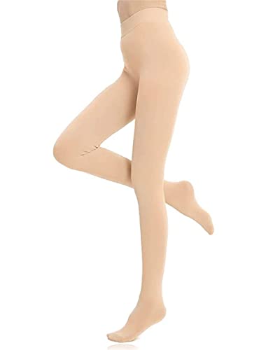 Tofox Pantyhose Wärmende Fleece Strumpfhose Verdickte Leggings Halb blickdichte Strumpfhose gefüttert Stützstrumpfhose von Tofox