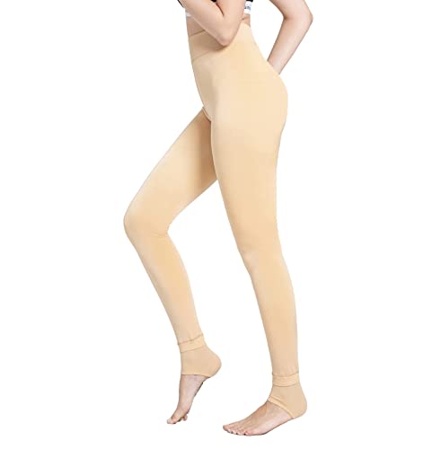 Winter Gefüttert Thermische Leggings für Damen Dicke Samt Dehnbare Leggings Damen Thermo Hohe Taille Stretch Hose von Tofox