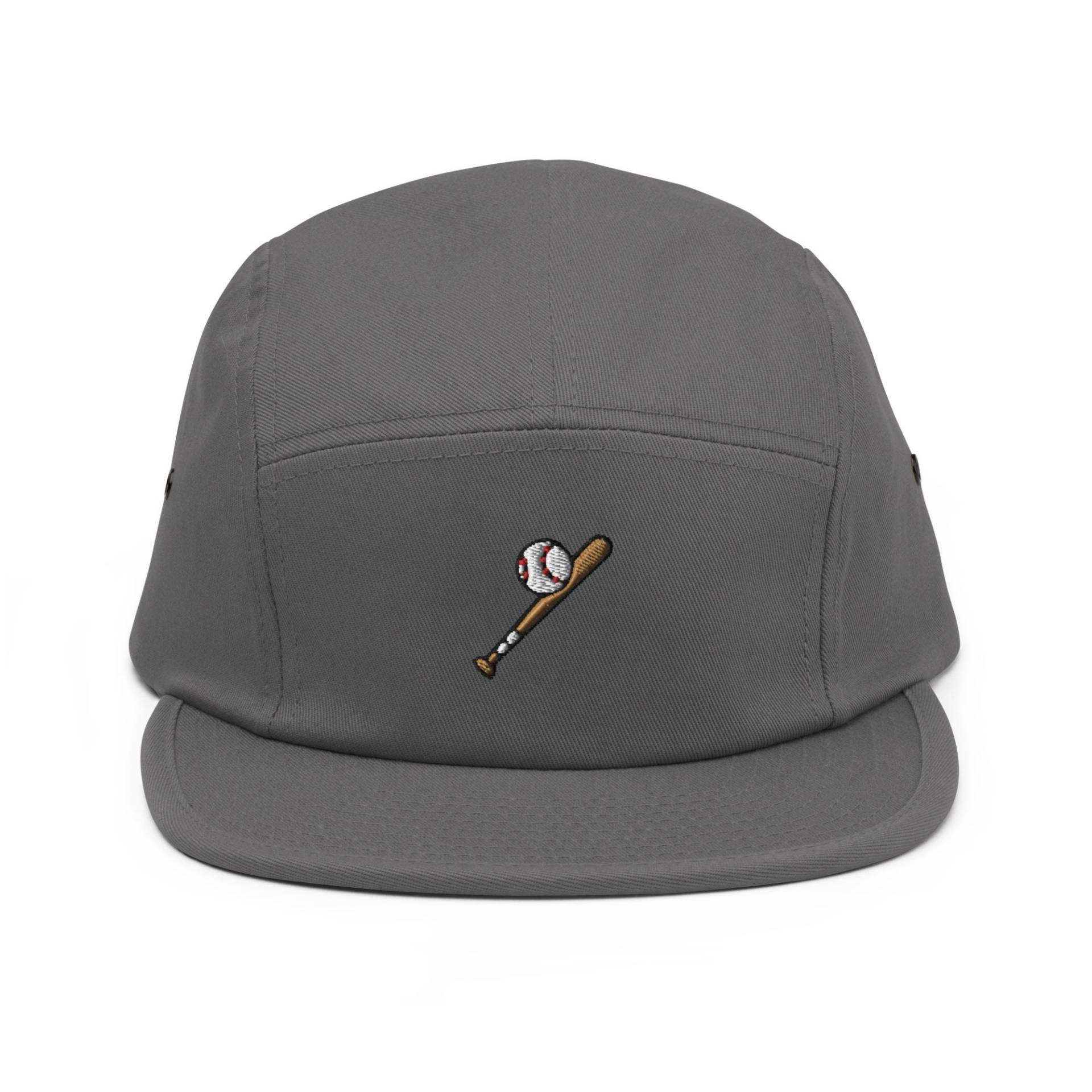 Baseballschläger Bestickte 5 Panel Camper Cap - Reine Baumwolle Bequeme Passform in Einer Vielzahl Von Farben von TofuTigerStudio