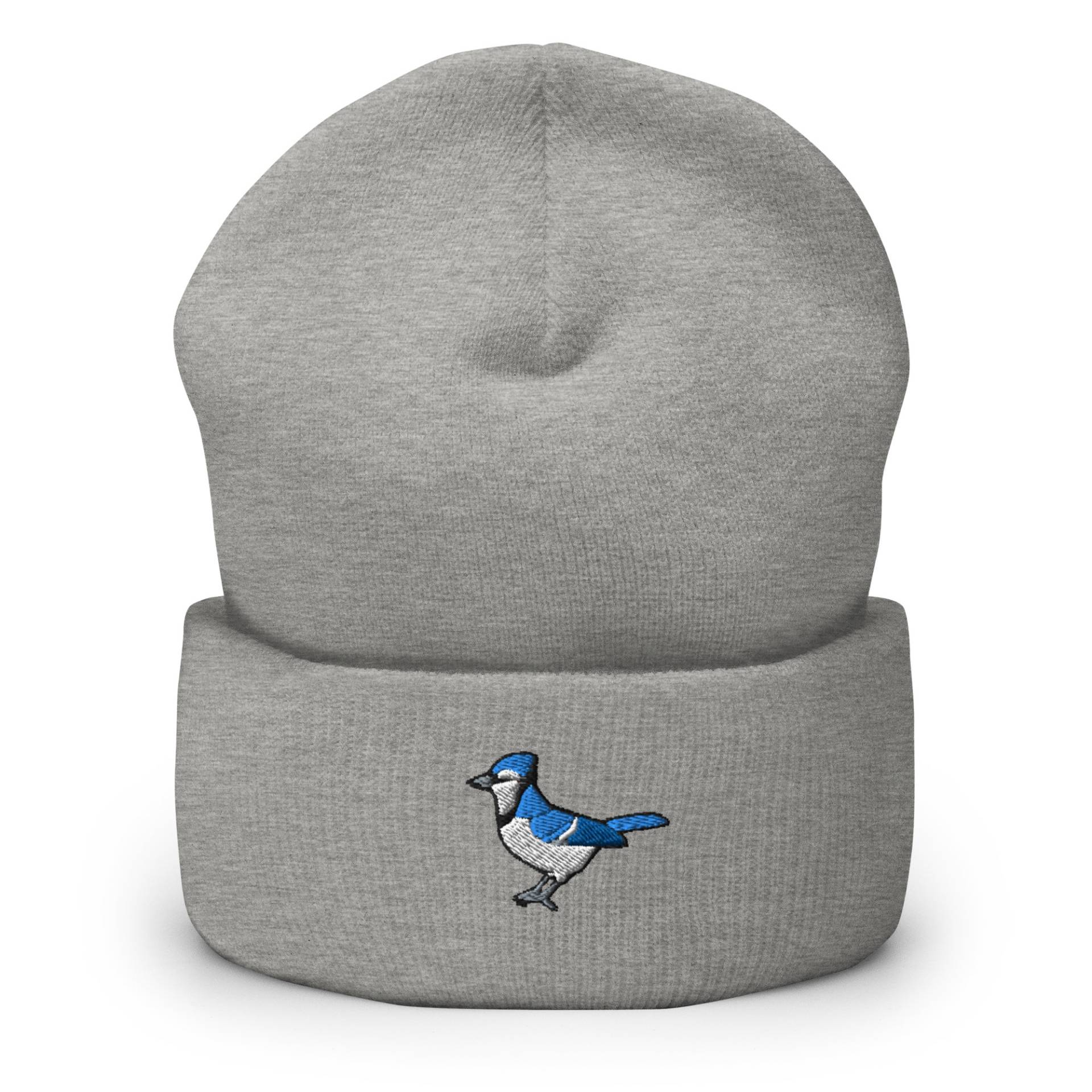 Bluehähäy-Vogel Bestickte Cuffed Beanie - Warme Und Stilvolle Kopfbedeckung in Verschiedenen Farben von TofuTigerStudio