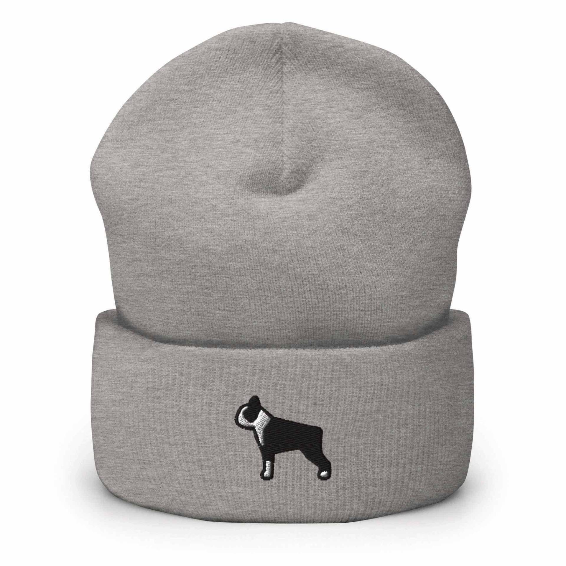 Boston Terrier Bestickte Beanie - Warme Und Stilvolle Kopfbedeckung in Verschiedenen Farben von TofuTigerStudio