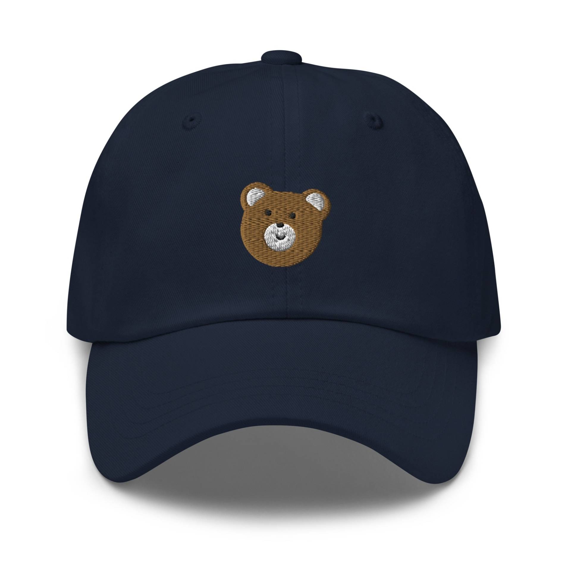 Braun Mr. Teddy Bär Dad Hut - Individuell Bestickte Chino Baumwolltwill Baseball Cap Süsses Kuscheltier Motiv von TofuTigerStudio