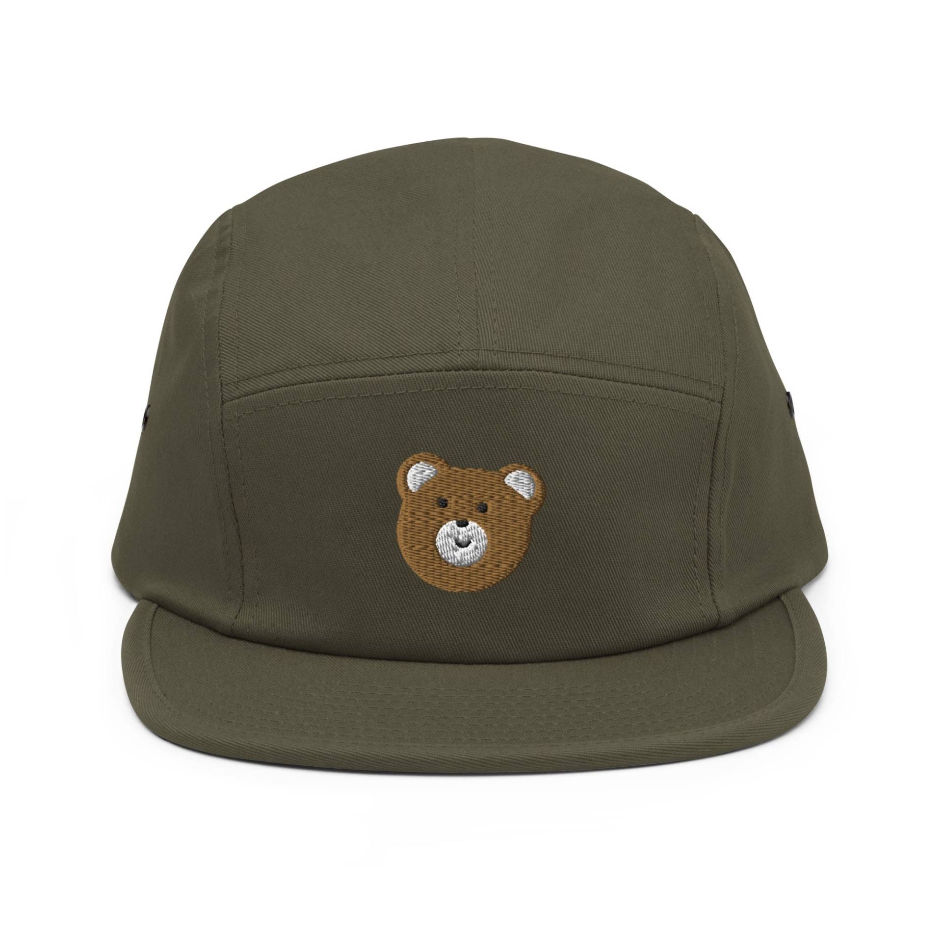 Braun Mr. Teddy Bearembroidered 5 Panel Camper Cap - Reine Baumwolle Bequeme Passform in Einer Vielzahl Von Farben von TofuTigerStudio