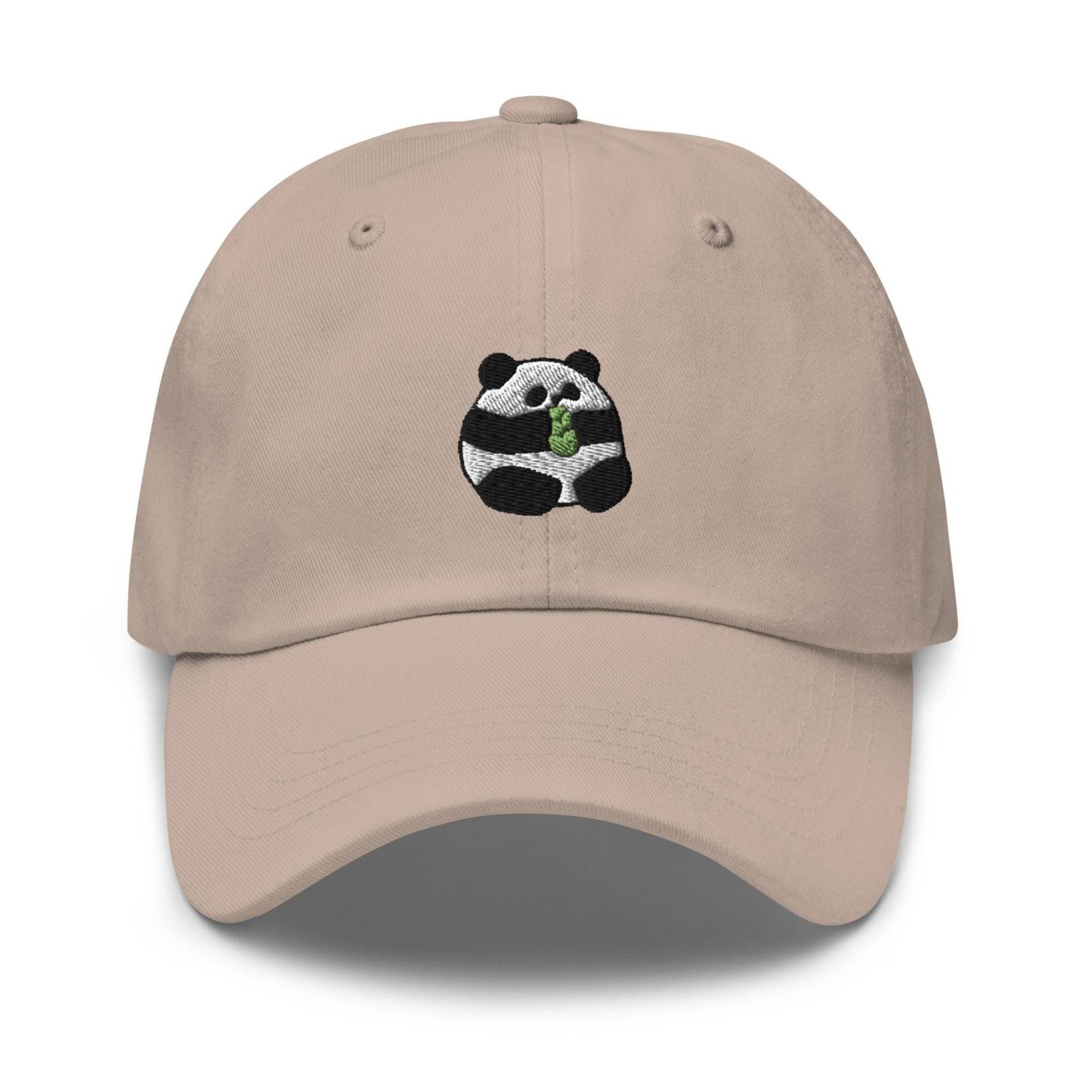 Chonky Panda Bear Gestickte Dad Cap Chino Cotton Twill Verstellbare Unisex Mütze von TofuTigerStudio