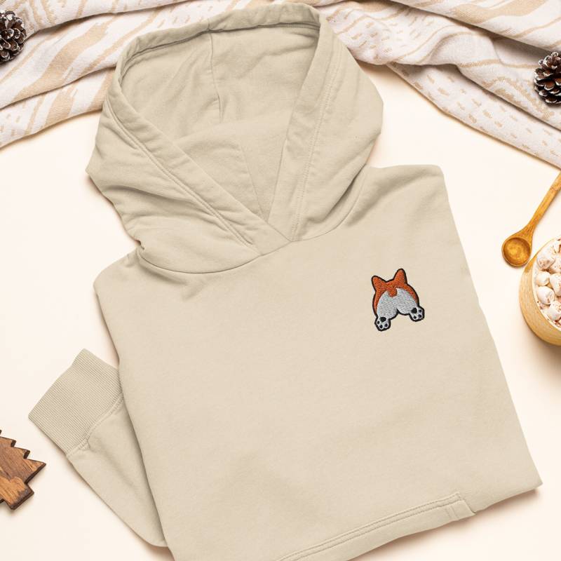 Corgis Booty Bestickter Hoodie Schwere Mischung Aus Baumwolle Und Baumwolle, Unisex Fit von TofuTigerStudio
