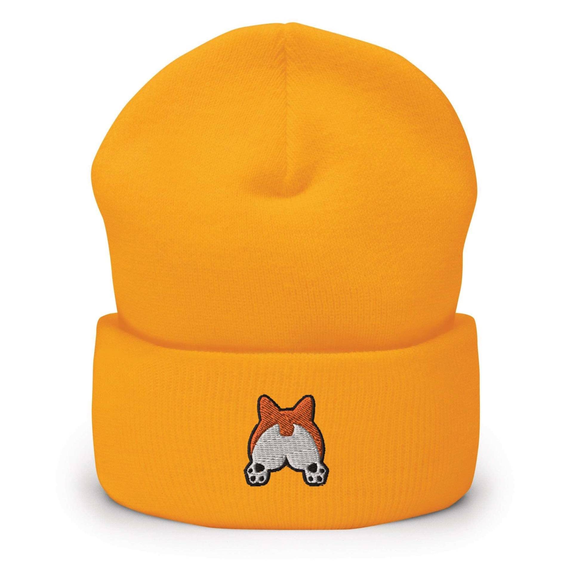 Corgis Booty Embroided Cuffed Beanie - Warme Und Stilvolle Kopfbedeckung in Verschiedenen Farben von TofuTigerStudio