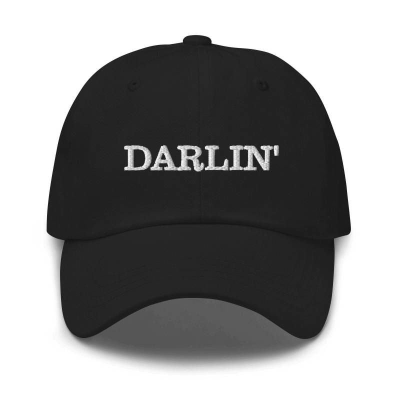 Darlin Bestickte Dad-Kappe Verstellbare Unisex-Kappe Aus Chino-Baumwolltwill von TofuTigerStudio