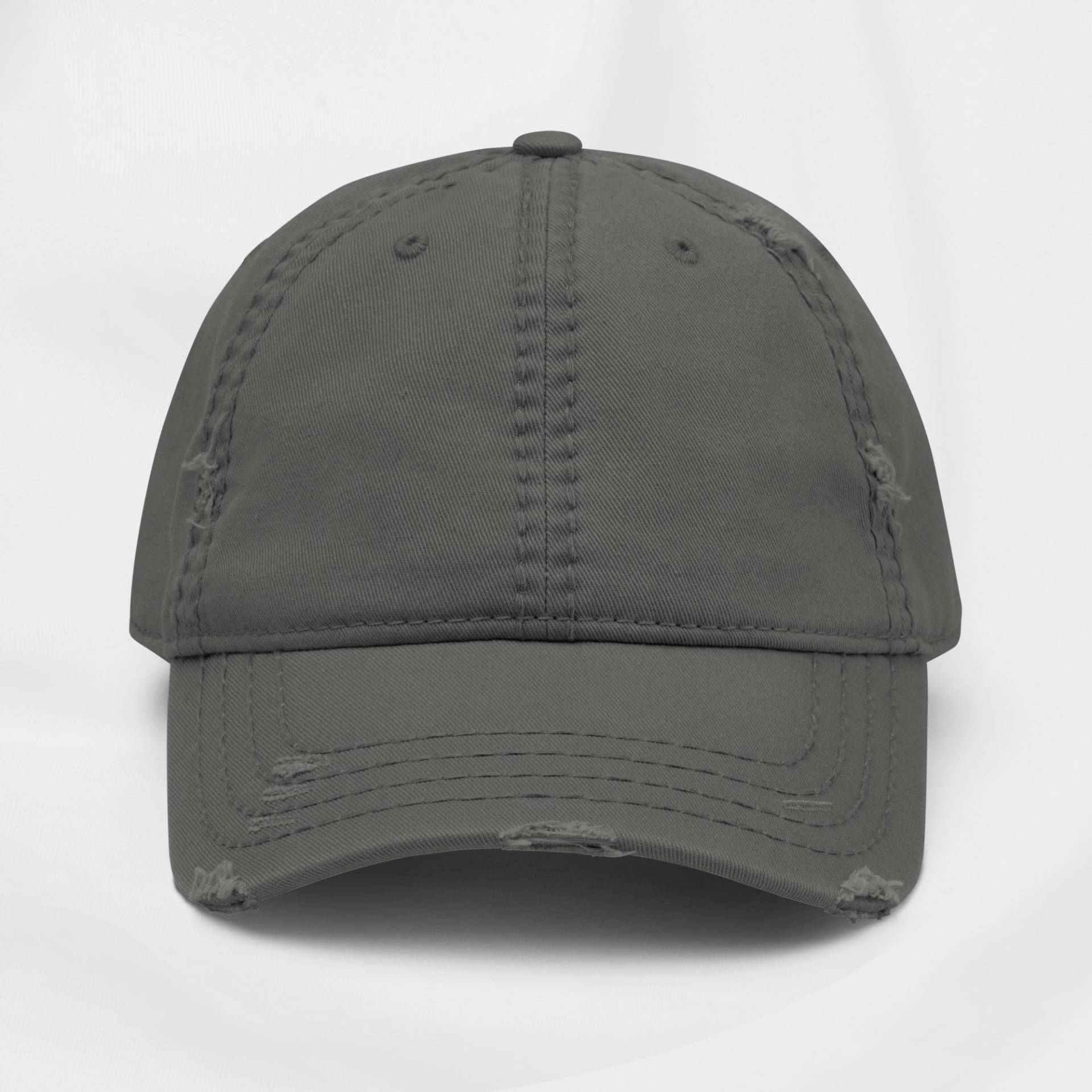 Distressed Dad Hat - Andere Hutmodelloption Baseballmütze Aus Baumwolle Mit Niedrigem Profil Und Gesticktem Design von TofuTigerStudio