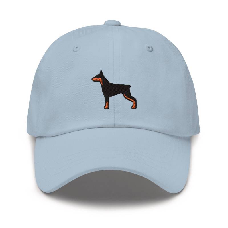 Dobermann Pinscher Bestickt Dad Cap Chino Cotton Twill Verstellbarer Unisex Hut von TofuTigerStudio