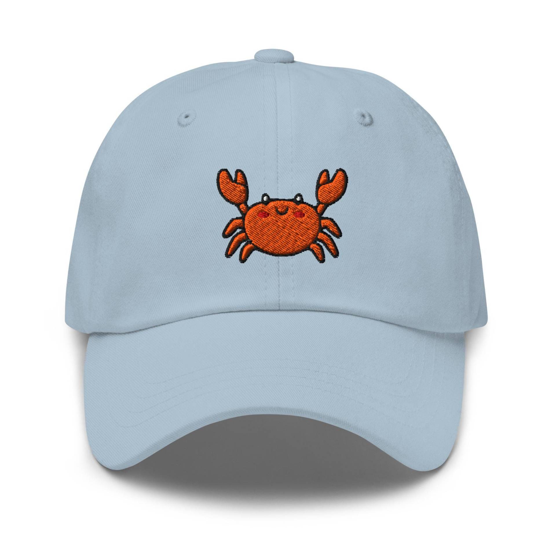 Dungeness Crab Gestickte Dad Kappe Chino-Baumwolltwill, Verstellbare Unisex-Mütze von TofuTigerStudio