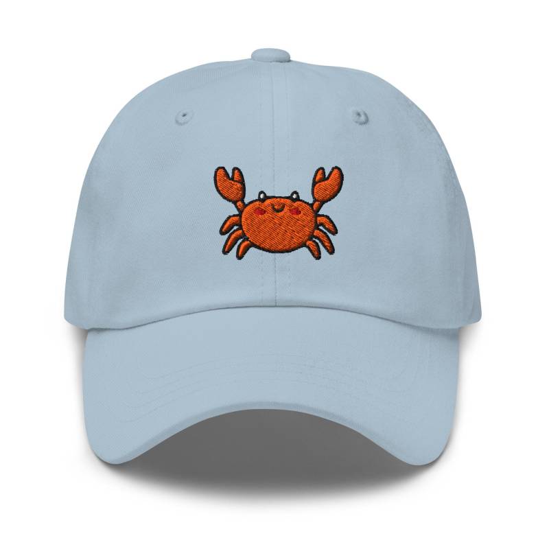 Dungeness Crab Gestickte Dad Kappe Chino-Baumwolltwill, Verstellbare Unisex-Mütze von TofuTigerStudio