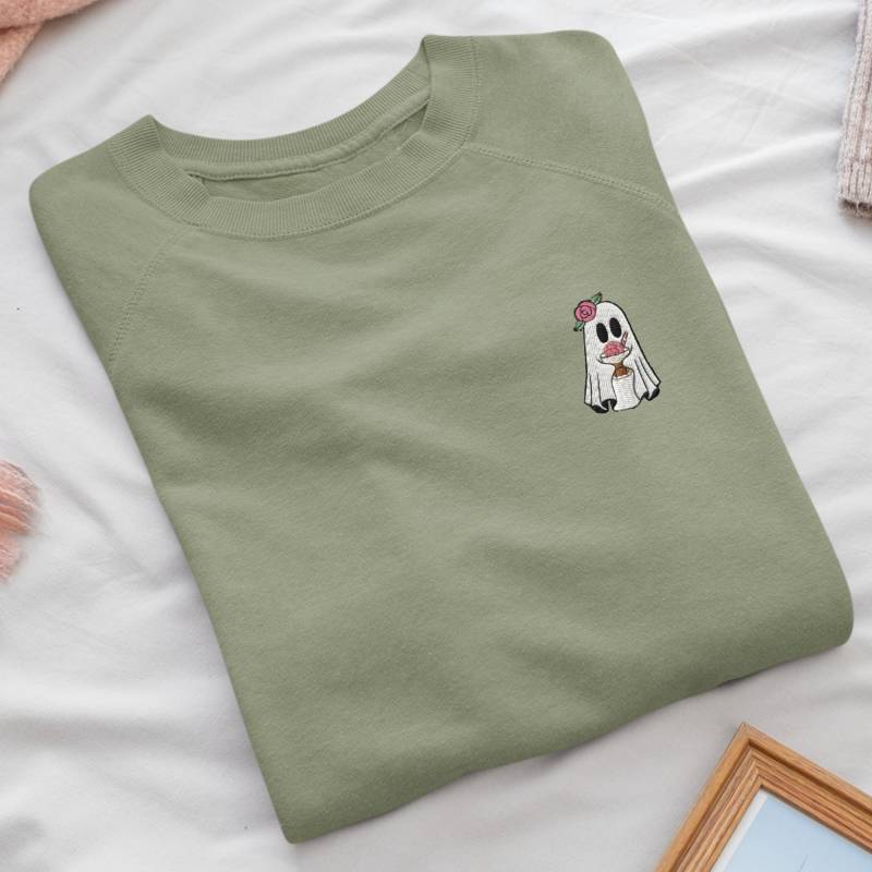 Eis Eisbecher Bestickter Hoodie Schwere Mischung Aus Baumwolle Und Polyester, Unisex Fit von TofuTigerStudio